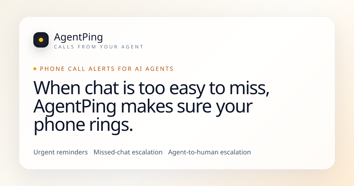 AgentPing social preview